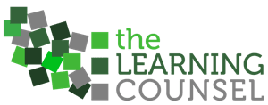 Logo with green and gray squares, text reads "the Learning Counsel."