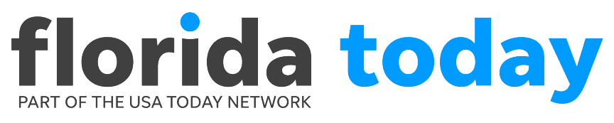 "Florida Today logo, black and blue text, digital image, USA Today Network."